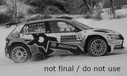 Miniature IXO 1/43 Skoda Fabia Rally2 Evo #22 Bulacia, Rallye Monte Carlo 2021