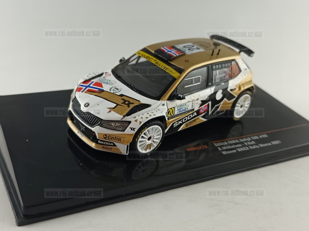 Modèle Voiture Rallye SKODA Fabia R5 Evo #34 – Rallye Monza 2020 – Échelle 1/43 IXOMODELS