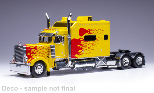CAMION PETERBILT 379 CUSTOM 2002 NOIR AVEC FLAMMES IXO MODELS 1/43