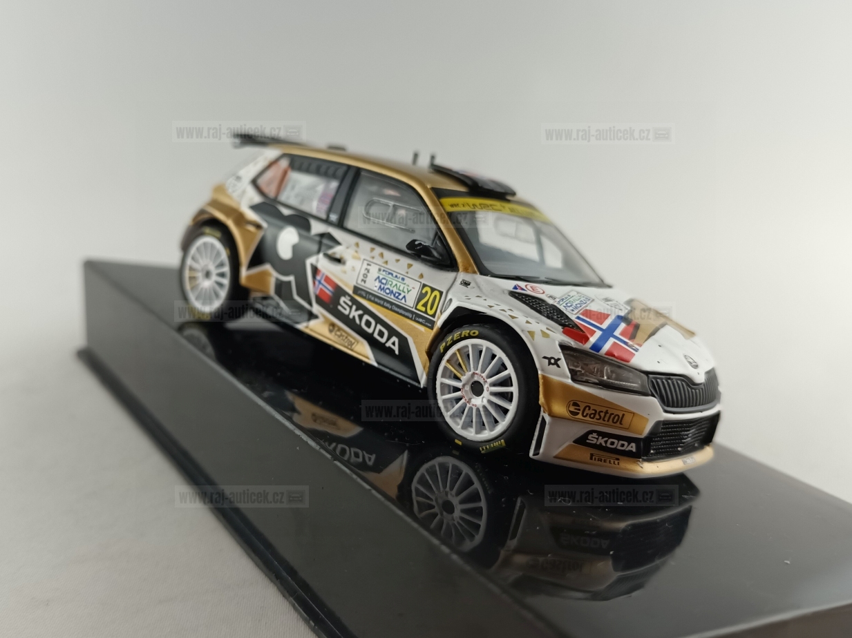 Škoda Fabia Rally 2 EVO, No.20, Mikkelsen, Rallye Monza 2021 1:43 IXO
