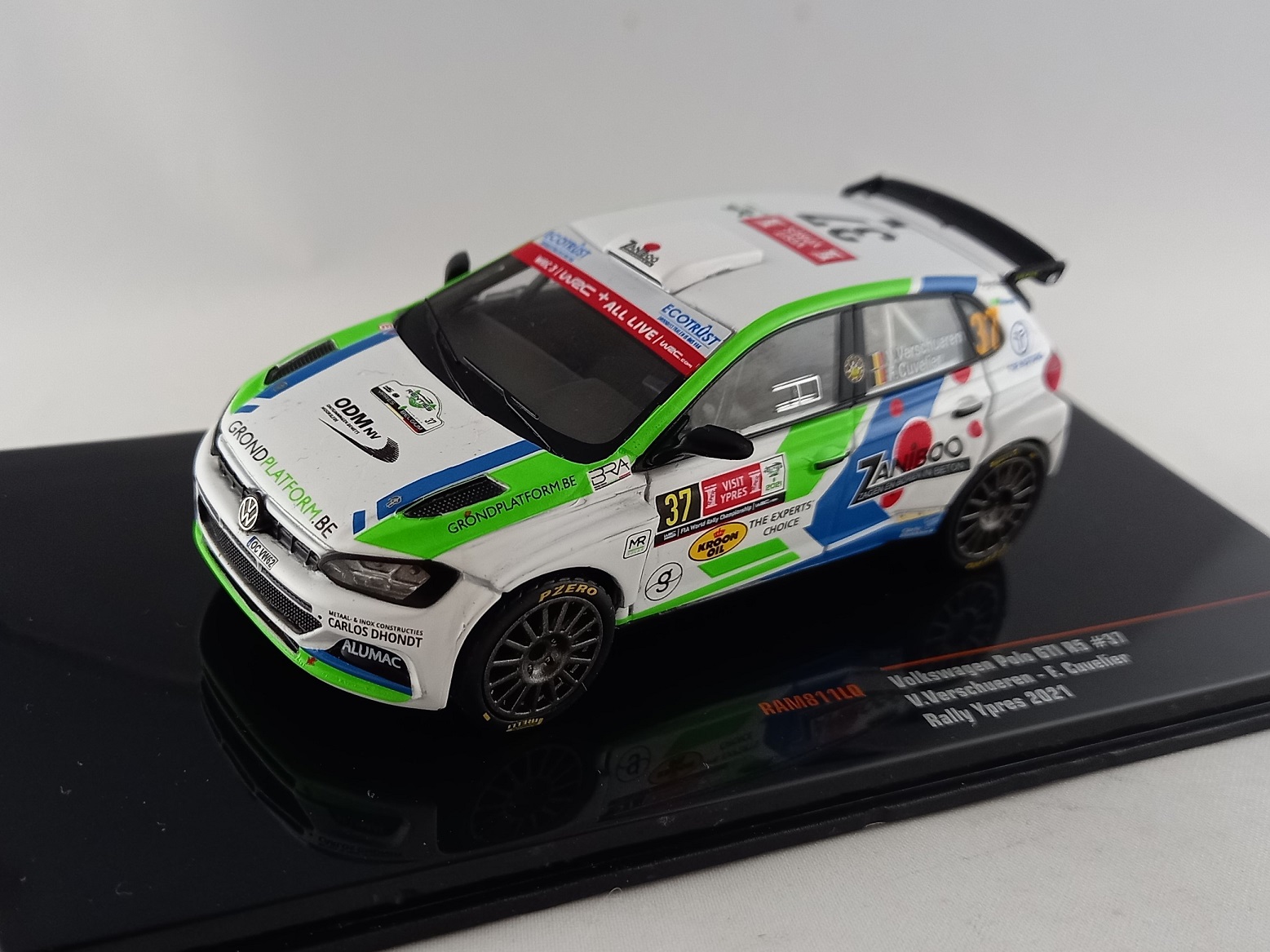 VW Polo GTI R5, No.37, Verschueren, rallye Ypres 2021 1:43 IXO
