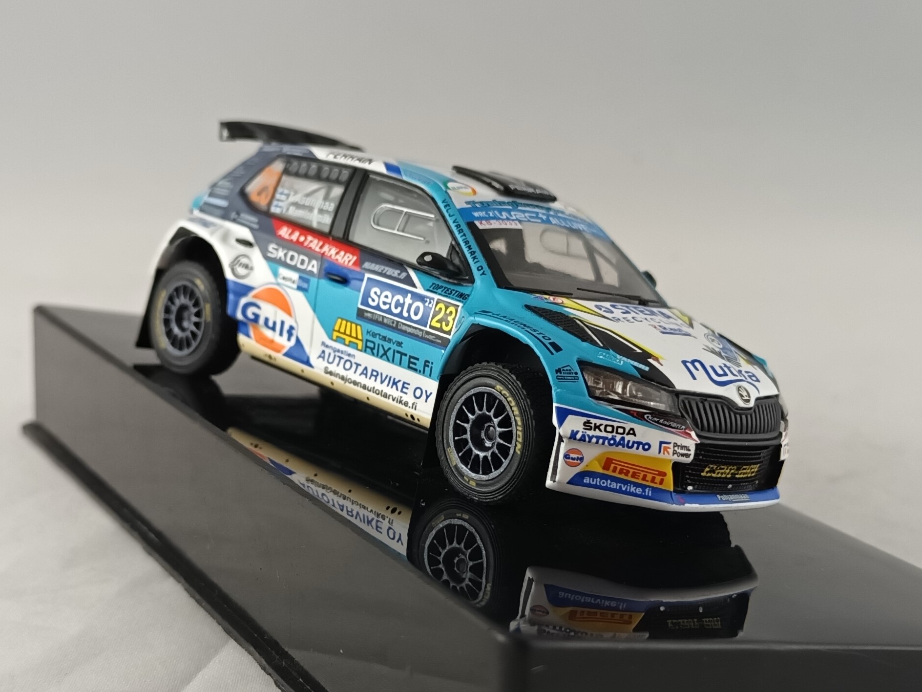 Škoda Fabia Rally 2 EVO, No.23, Asunmaa, Rallye Finsko 2022 1:43 IXO