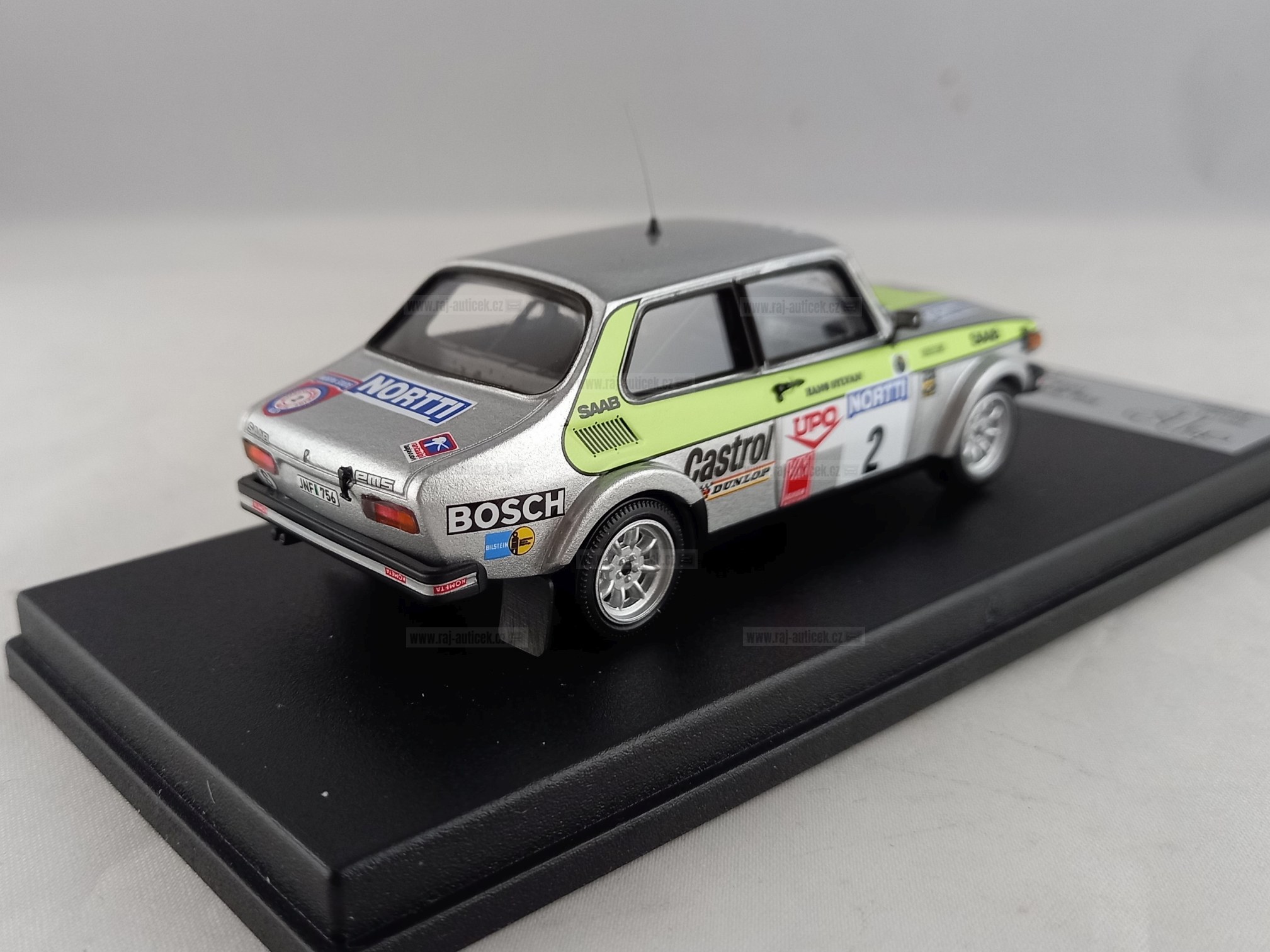 Saab 99 No.2, Blomqvist, 1000 Lakes rallye 1976 1:43 Trofeu