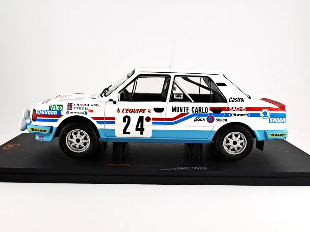 Škoda 130 L, No.24, WRC, Rally Monte Carlo , J.Haugland/P.Vegel, 1987 1:18 IXO