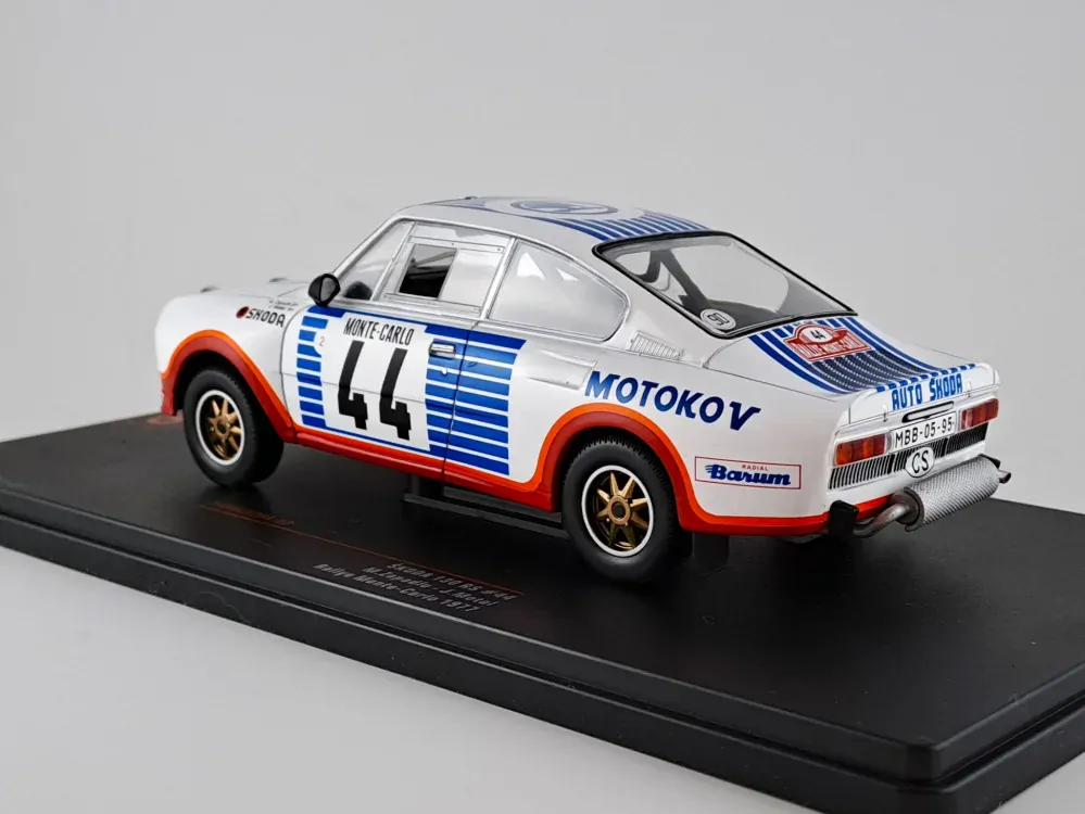 Škoda 130 RS, No.44, Zapadlo, rallye Monte Carlo 1977 1:24 IXO