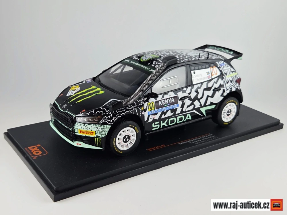 Škoda Fabia Rally2 no.20 Solberg, Safari Rallye Kenia 2024 1:18 IXO