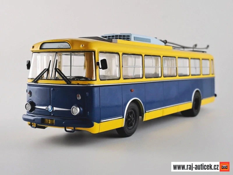 Škoda 9Tr trolejbus modrožlutý 1:43 Auto Historia