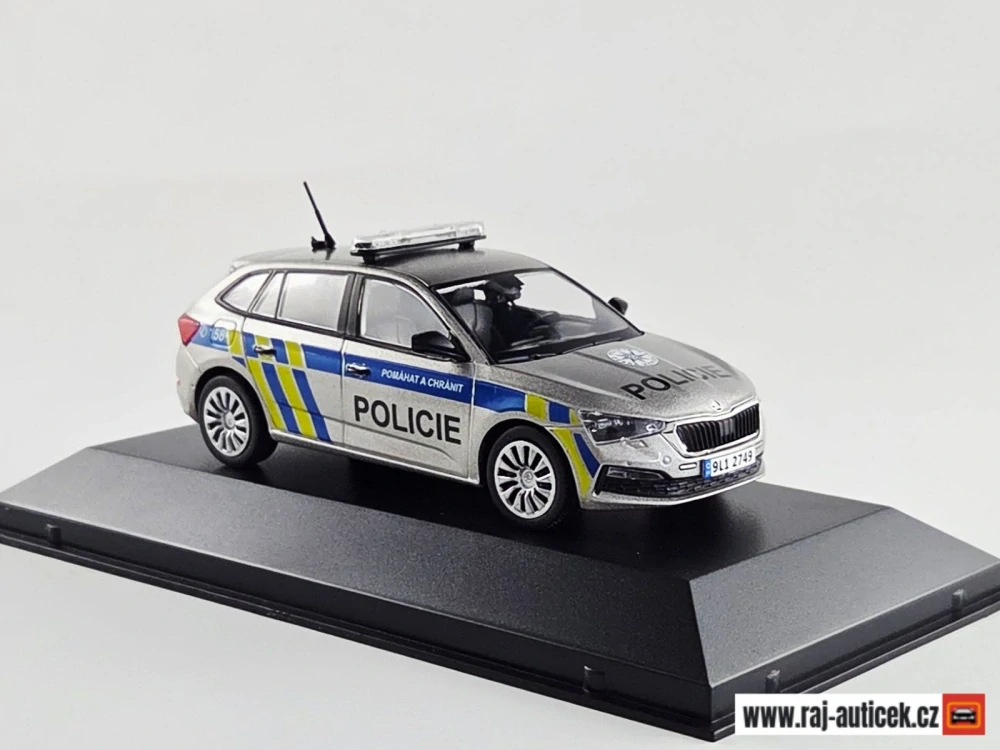 Škoda Scala policie 1:43 DeAgostini Kaleidoskop slavných vozů časopis s modelem