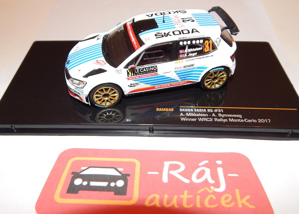 Škoda Fabia R5, No.31 1:43 IXO - BEZ TAŽNÉHO OKA