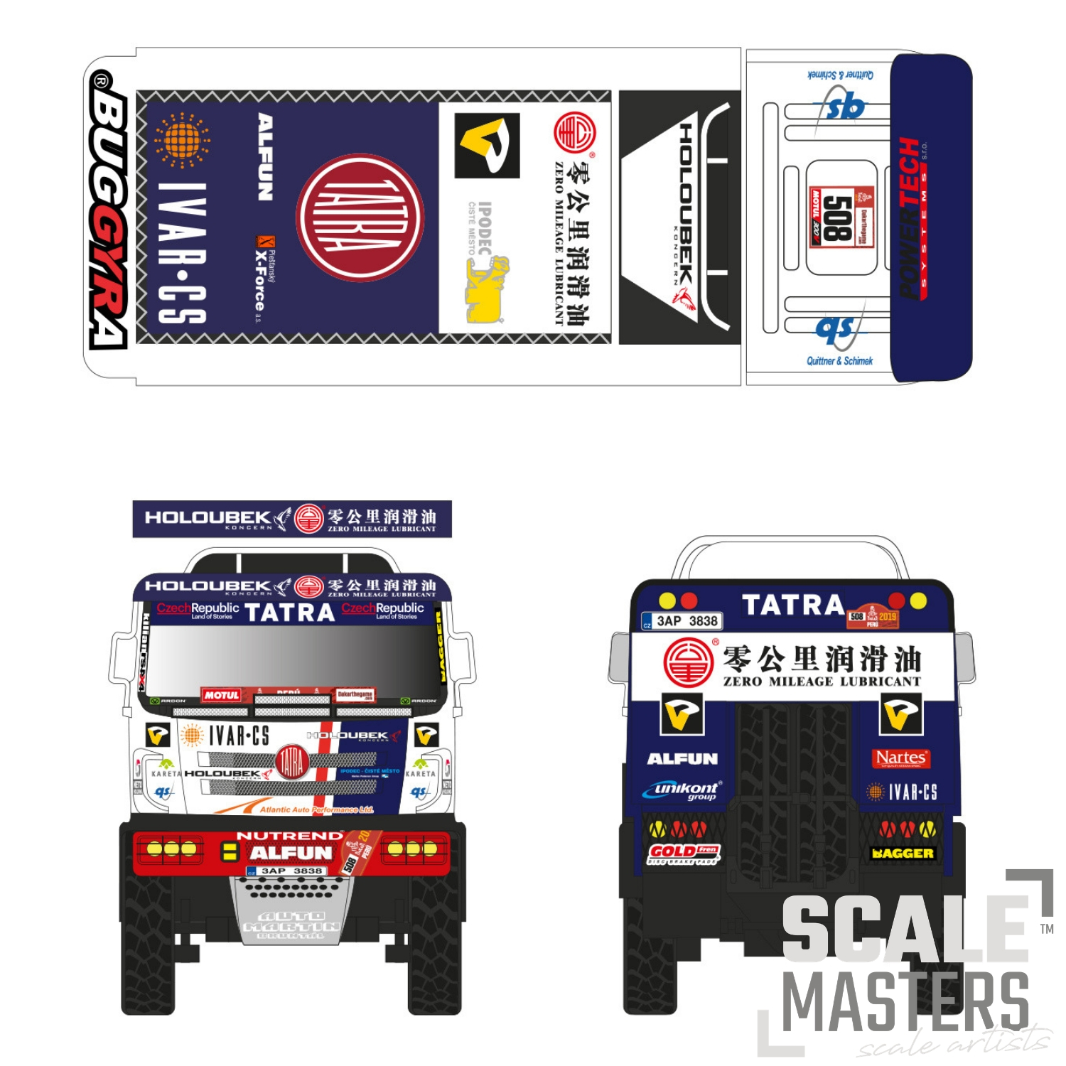 Tatra Phoenix 508 Kolomý Buggyra Team Dakar 2019 1:43 Scale Masters