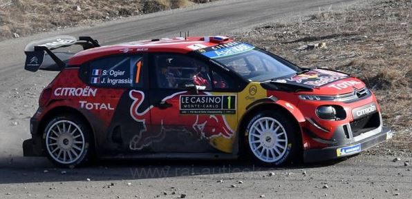Citroen C3 WRC, No.1, Ogier, rallye Monte Carlo 2019 1:43 IXO