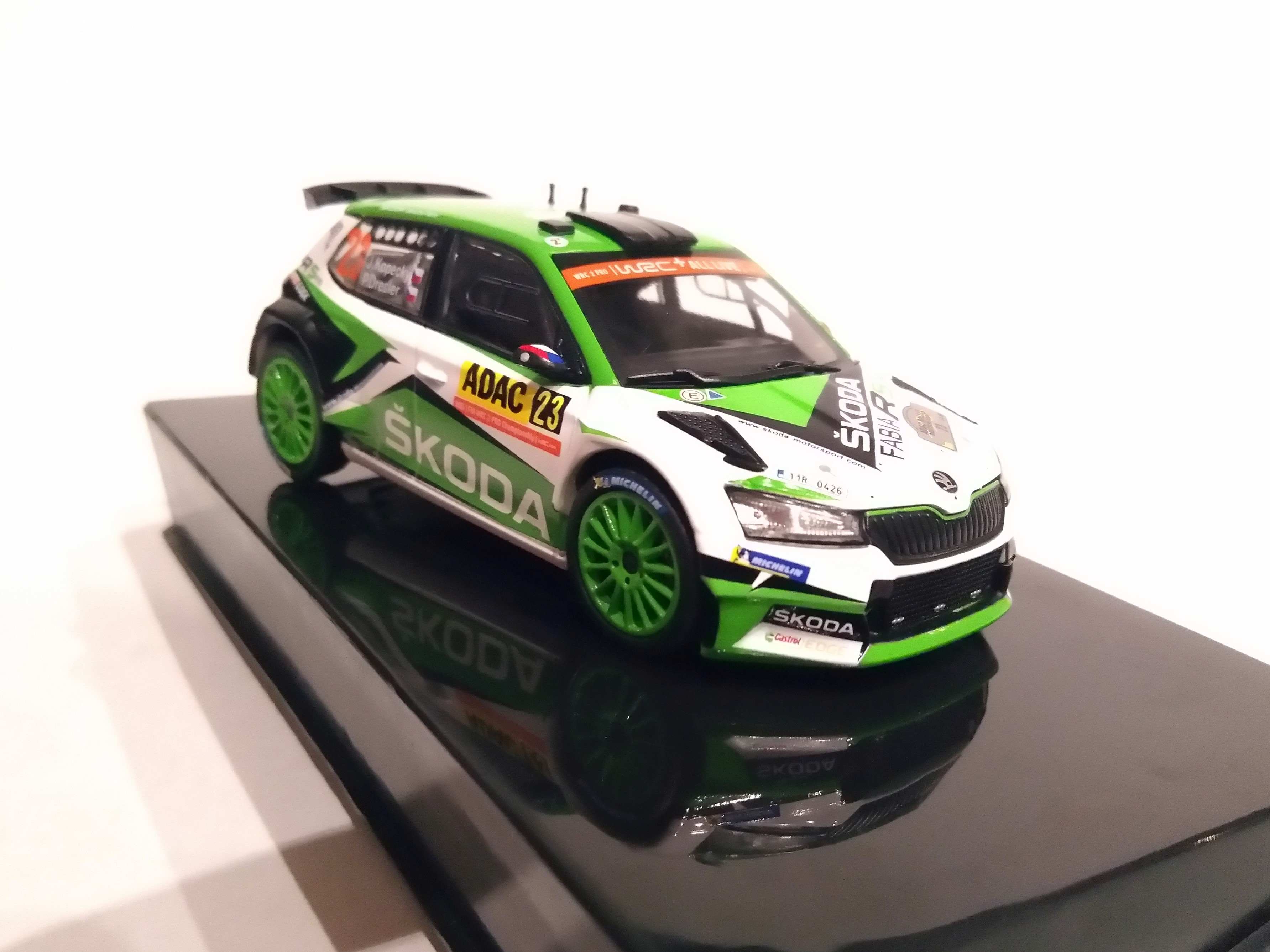 Škoda Fabia R5 EVO, No.23, Kopecký, rallye Německo 2019 1:43 IXO
