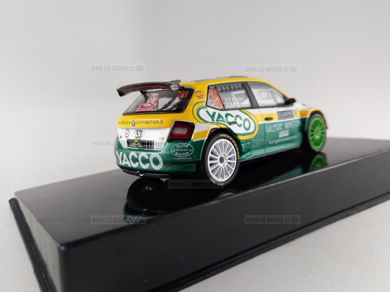Škoda Fabia Rally2 Evo, No.53 Eouzan, rallye Monte Carlo 2021 1:43 IXO