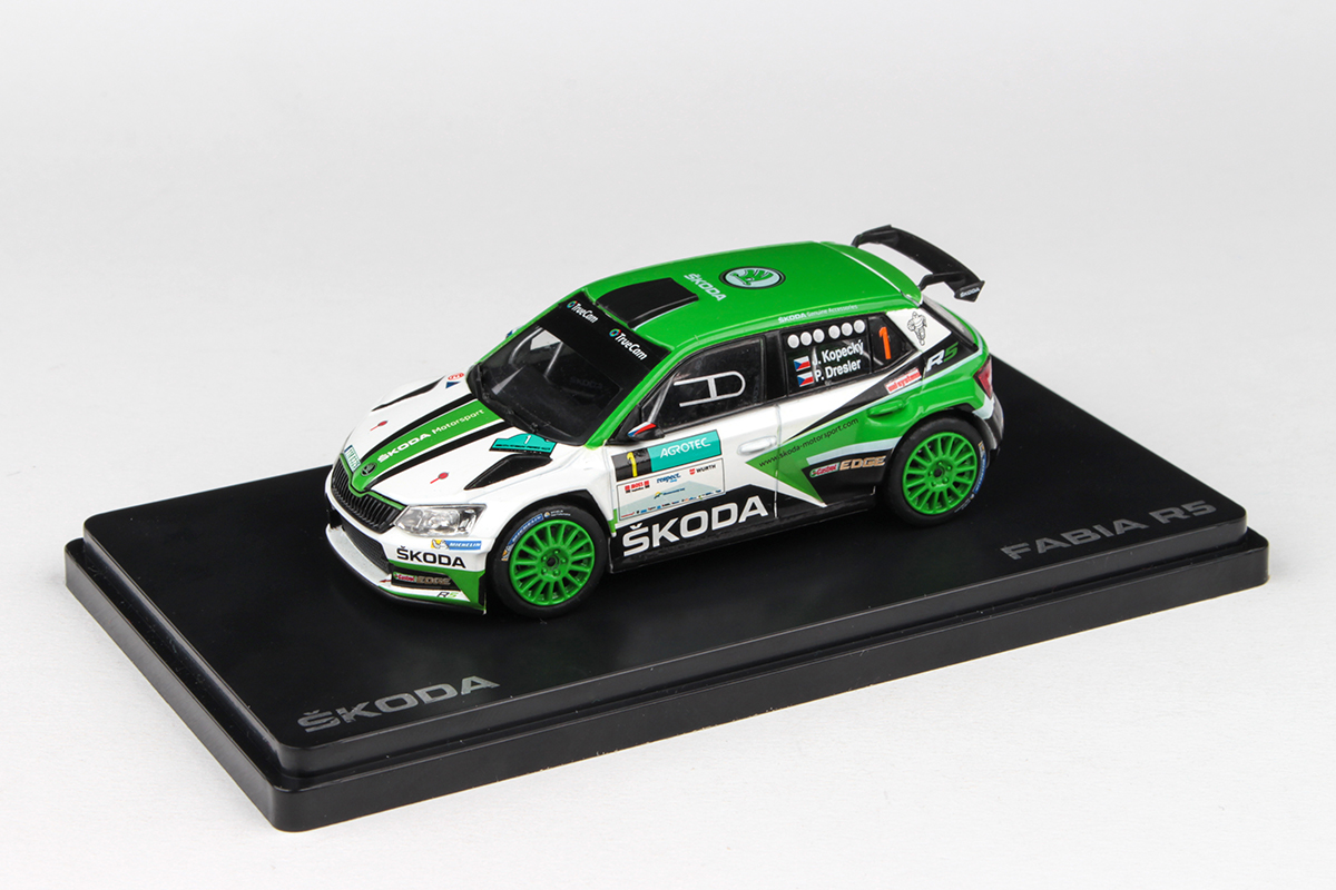 Škoda Fabia R5 no.1 Kopecký, Rally Hustopeče 2017 1:43 Abrex