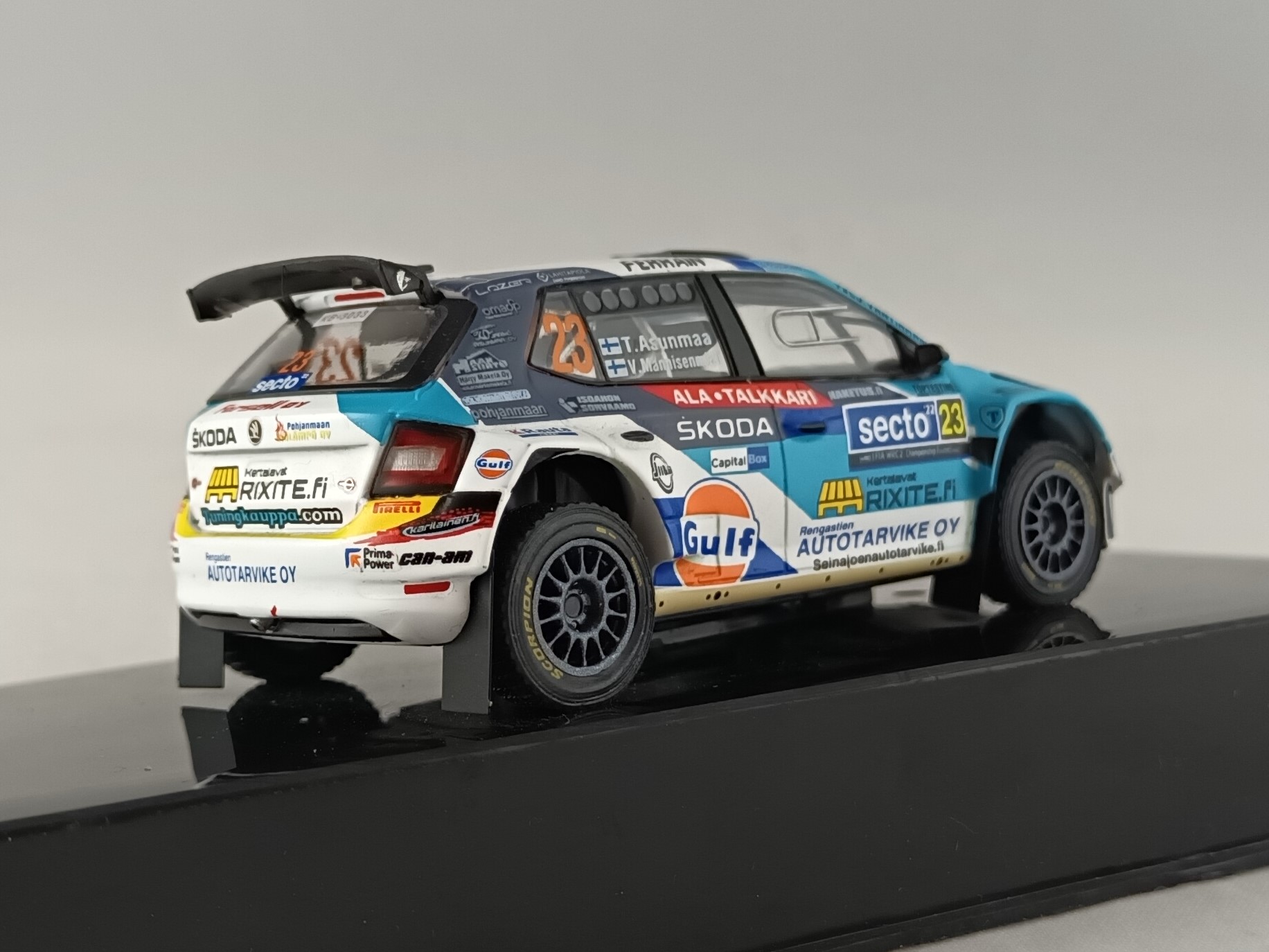 Škoda Fabia Rally 2 EVO, No.23, Asunmaa, Rallye Finsko 2022 1:43 IXO