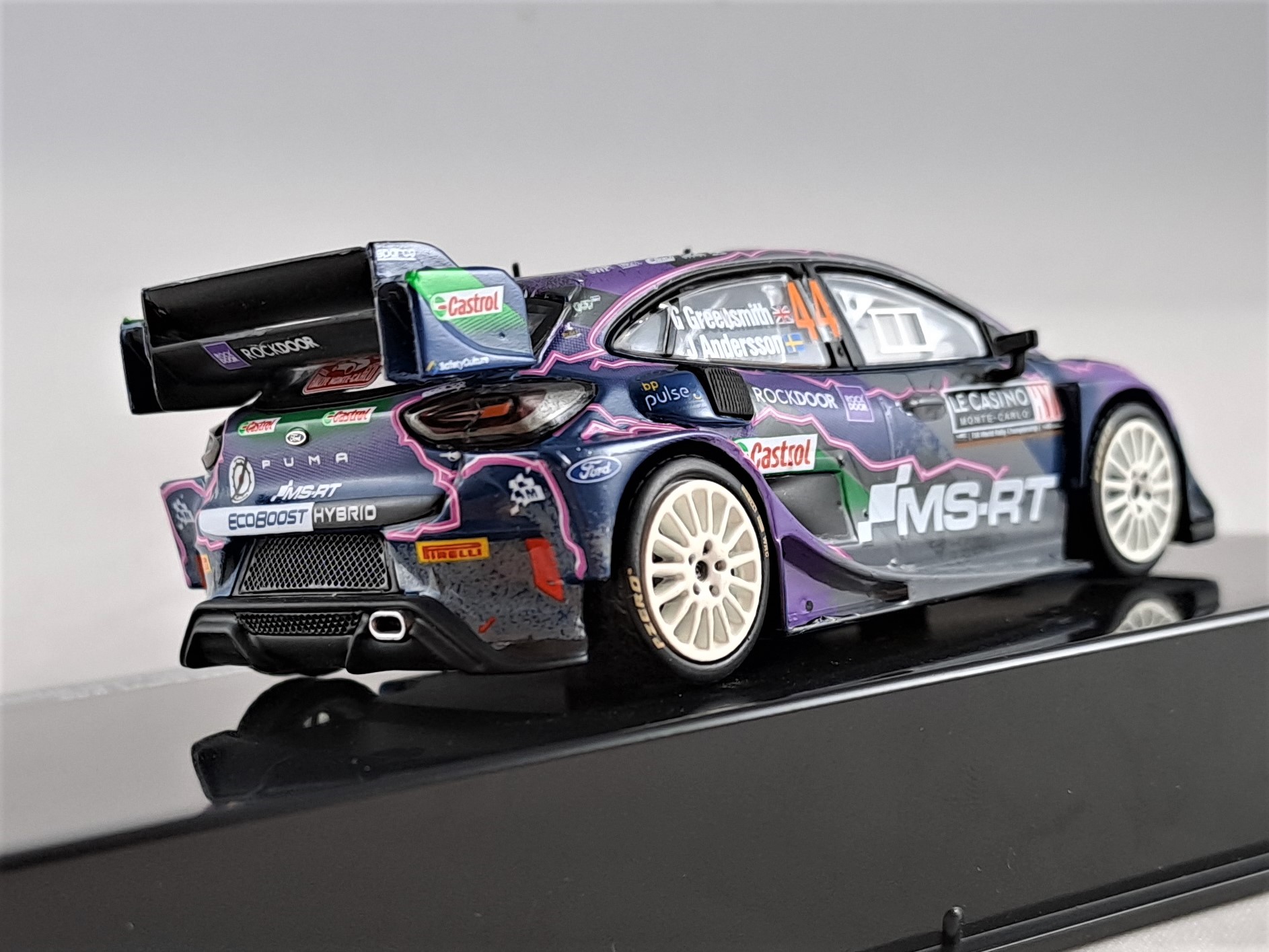 Ford Puma rallye1 no. 44, Greensmith, Rallye Monte Carlo 2022 1:43 IXO