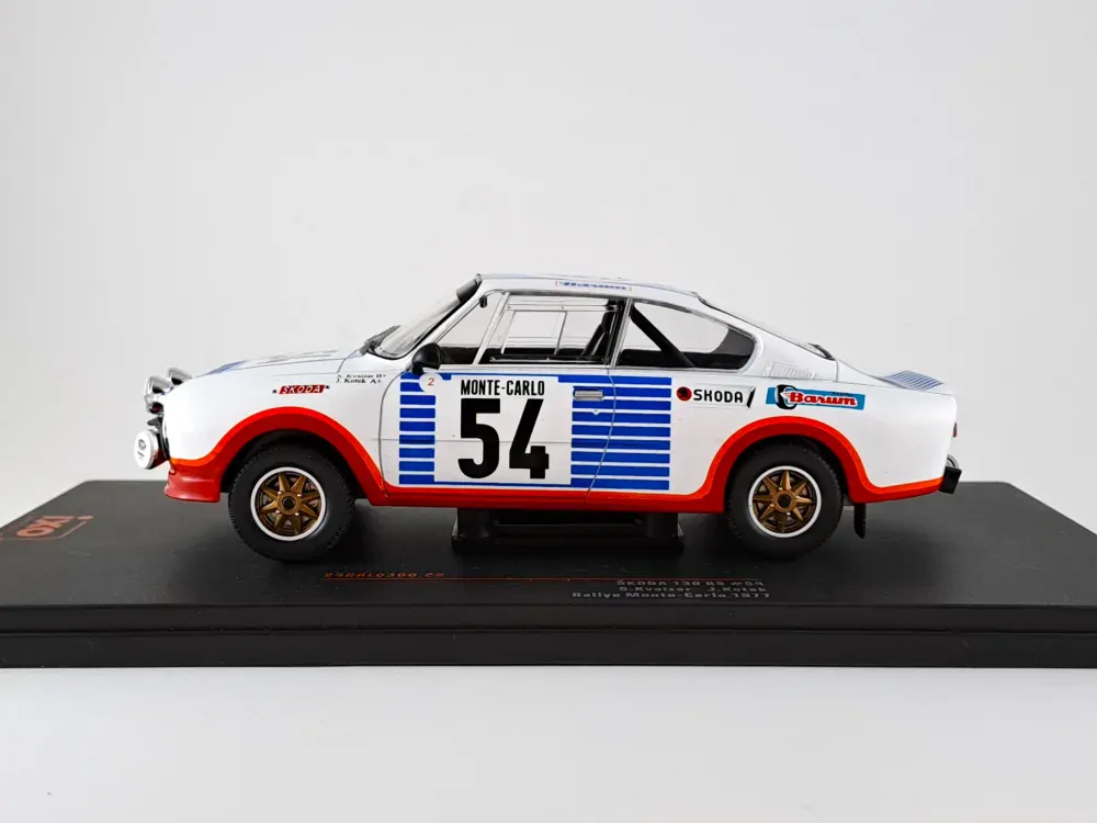 Škoda 130 RS, No.54, Kvaizar, rallye Monte Carlo 1977 1:24 IXO