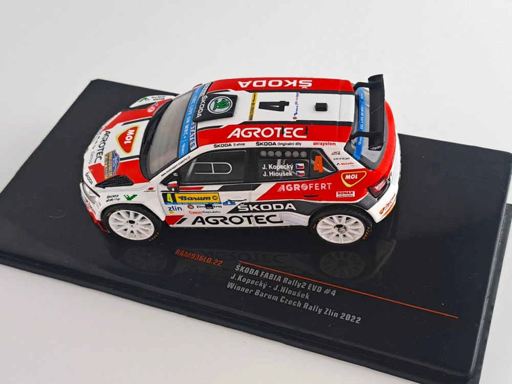 Škoda Fabia Rally2 Evo No.4, J.Kopecký, Barum Rally Zlin 2022 1:43 IXO