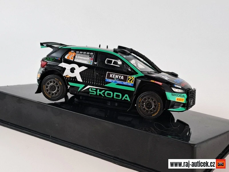 Škoda Fabia Rally2, No.22, G.Greensmith, WRC, Safari Rallye Kenia, 2024 1:43 IXO
