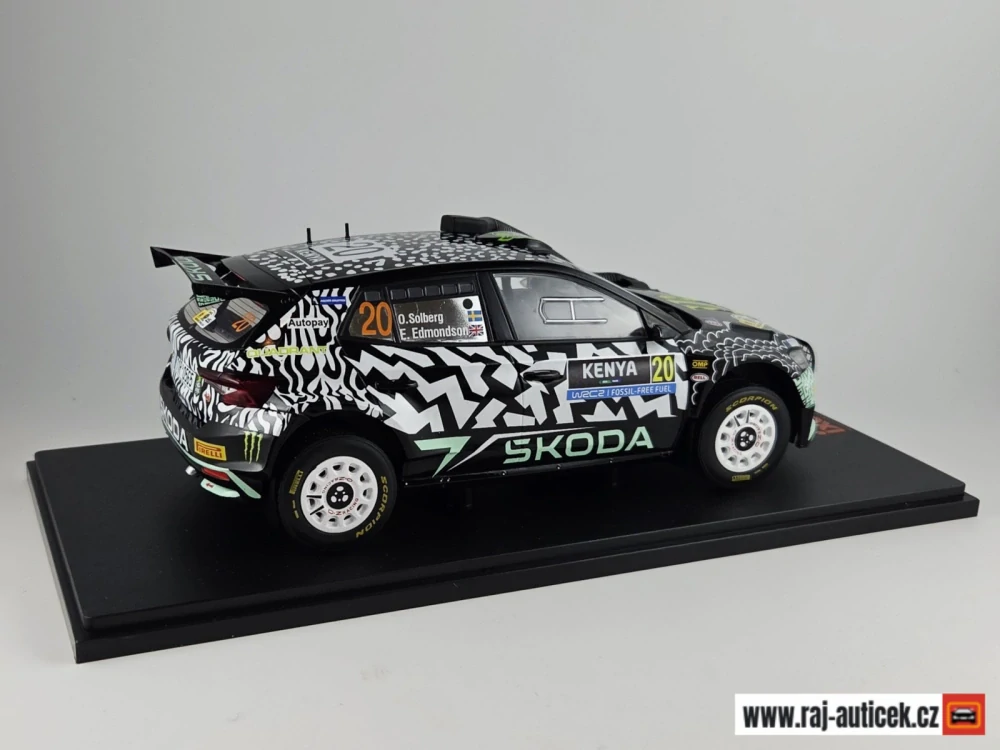 Škoda Fabia Rally2 no.20 Solberg, Safari Rallye Kenia 2024 1:18 IXO