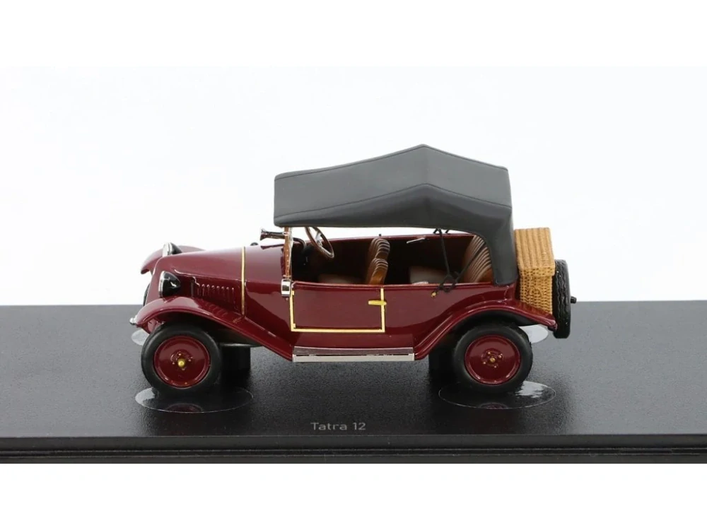 Miniature Tatra 12 Décapotable - AutoCult 1/43 - Résine Noir - Modèle Statique ATC90331