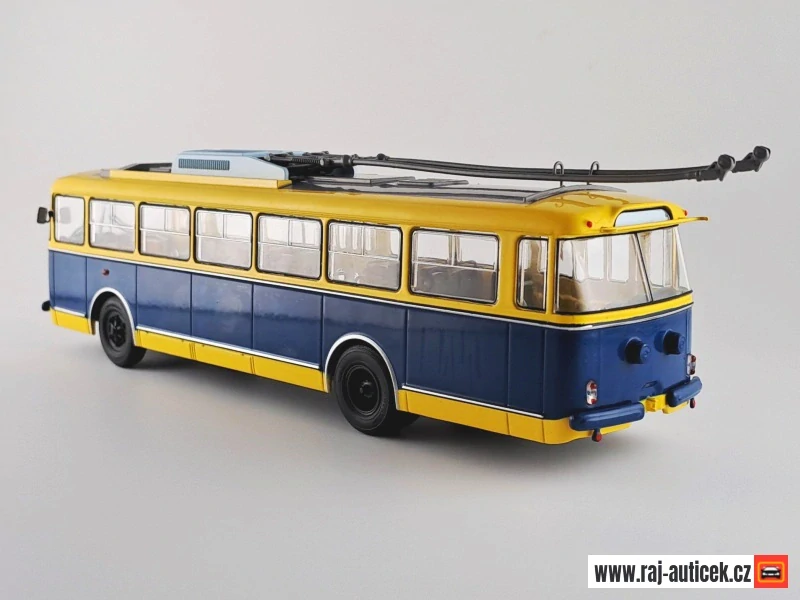 Škoda 9Tr trolejbus modrožlutý 1:43 Auto Historia