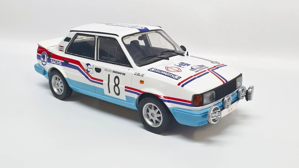 Škoda 130 LR no.18, Křeček, Rally Bohemia 1986 1:18 Foxtoys