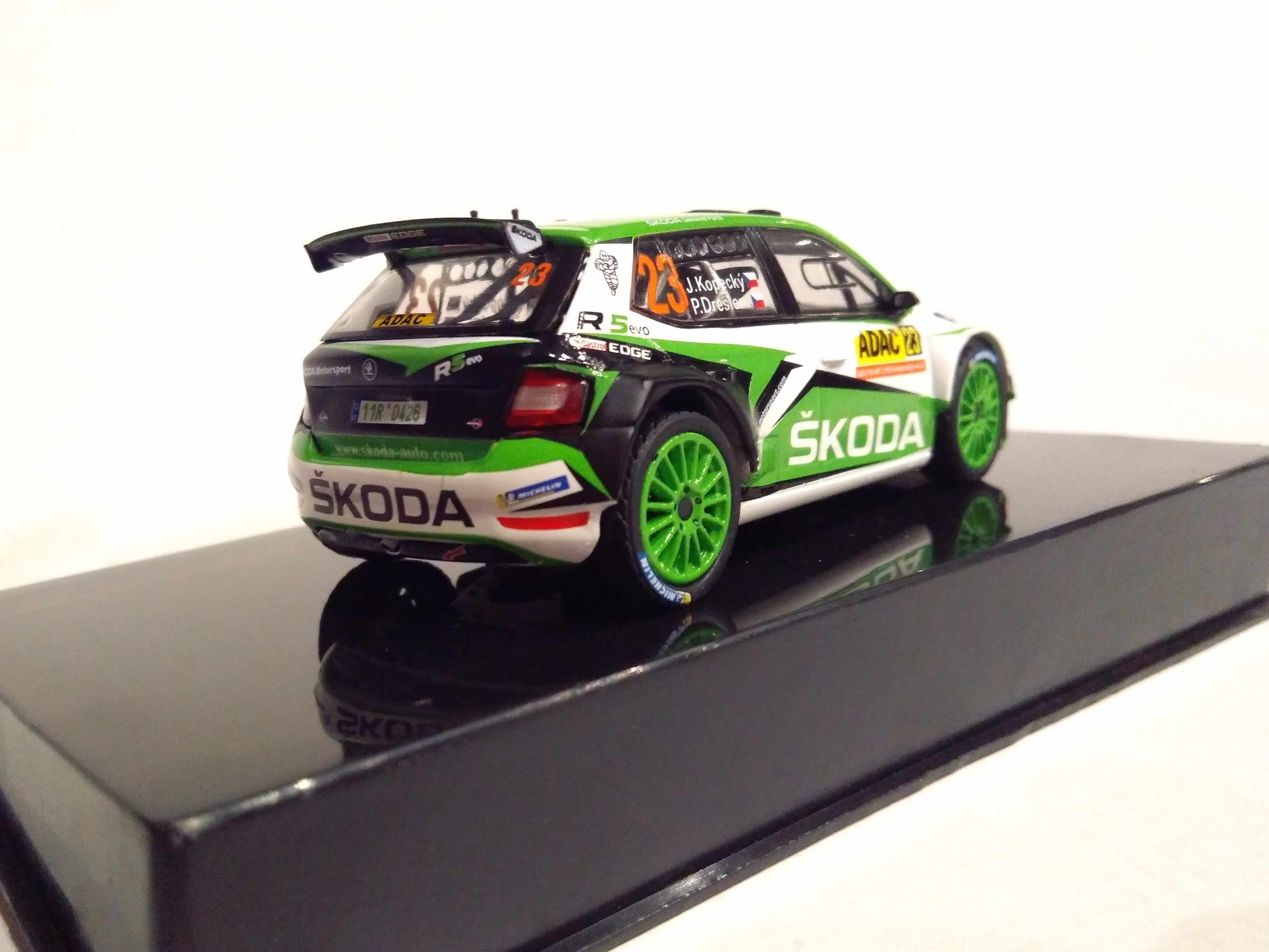 Škoda Fabia R5 EVO, No.23, Kopecký, rallye Německo 2019 1:43 IXO