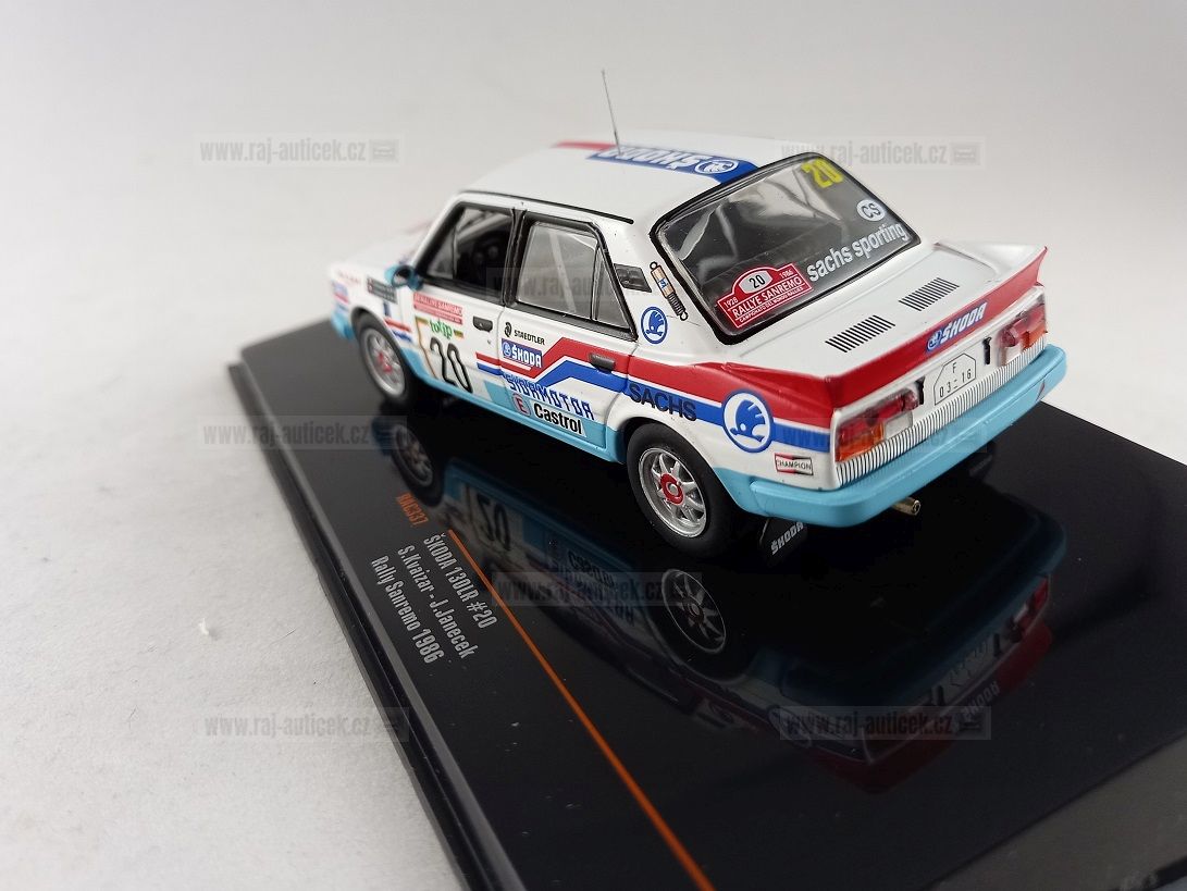 Škoda 130 LR no.20, Kvaizar, rallye Sanremo 1986 1:43 IXO