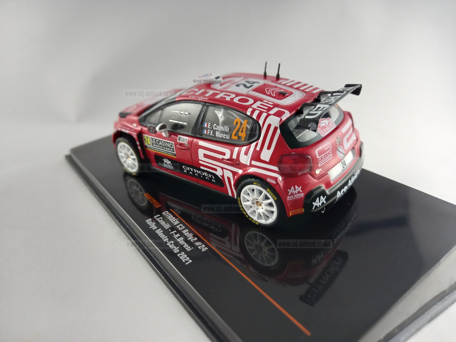Citroen C3 Rally 2, No.24, Camilli, rallye Monte Carlo 2021 1:43 IXO