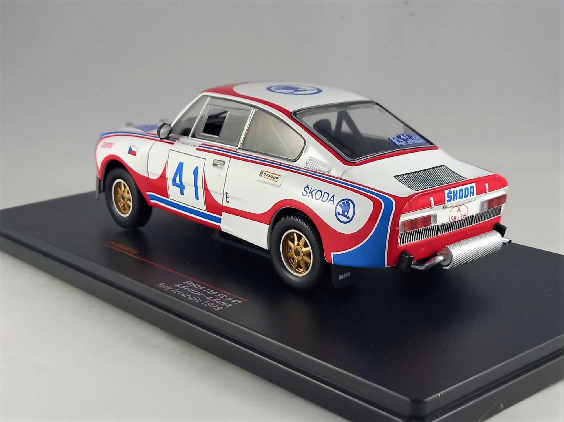 Škoda 130 RS, No.41, Kvaizar, rallye Acropolis 1979 1:24 IXO