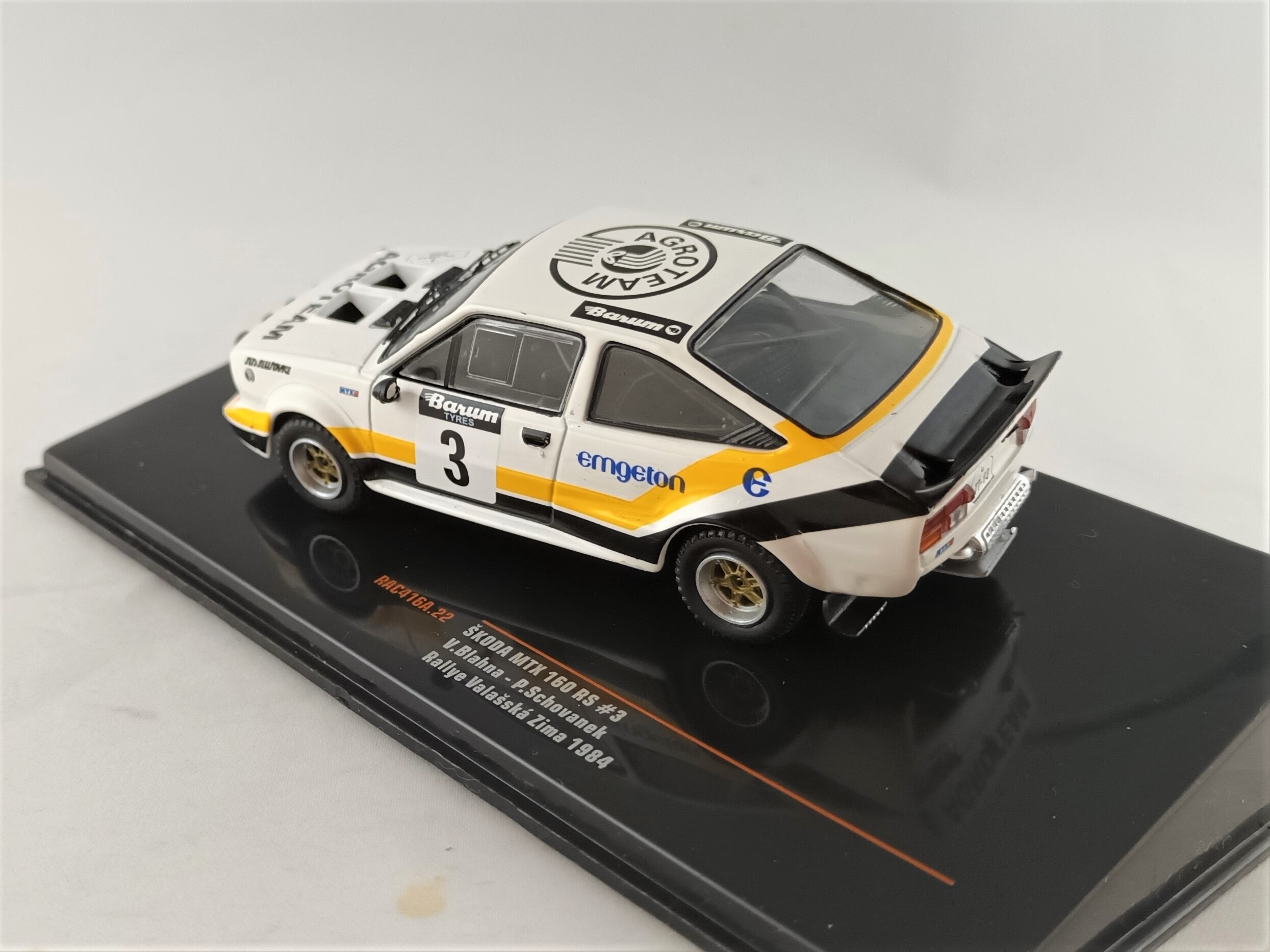 Škoda MTX 160 RS no.3, Blahna/Schovánek, Valašská Zima 1984 1:43 IXO