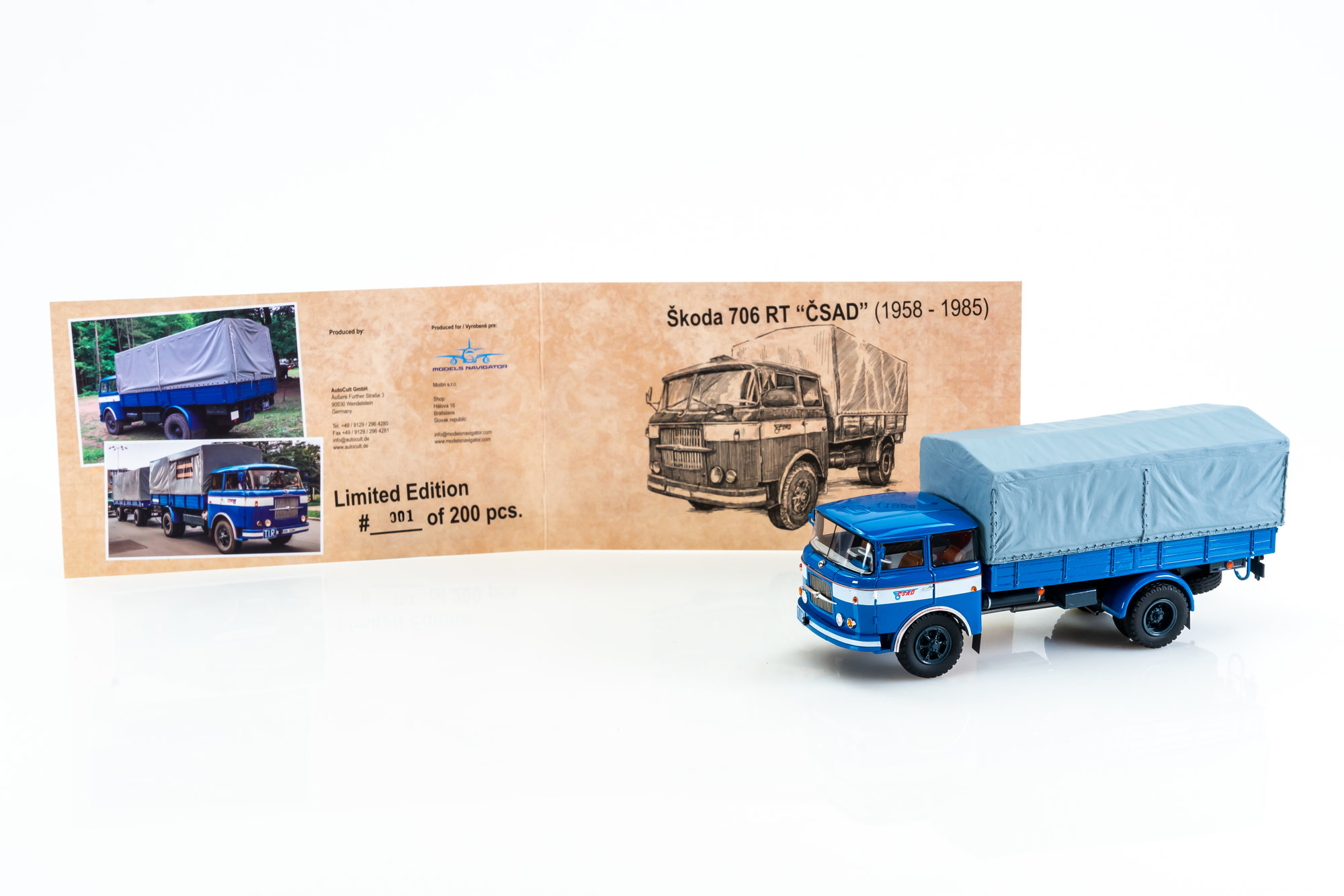 Škoda 706 RT ČSAD 1:43 AutoCult