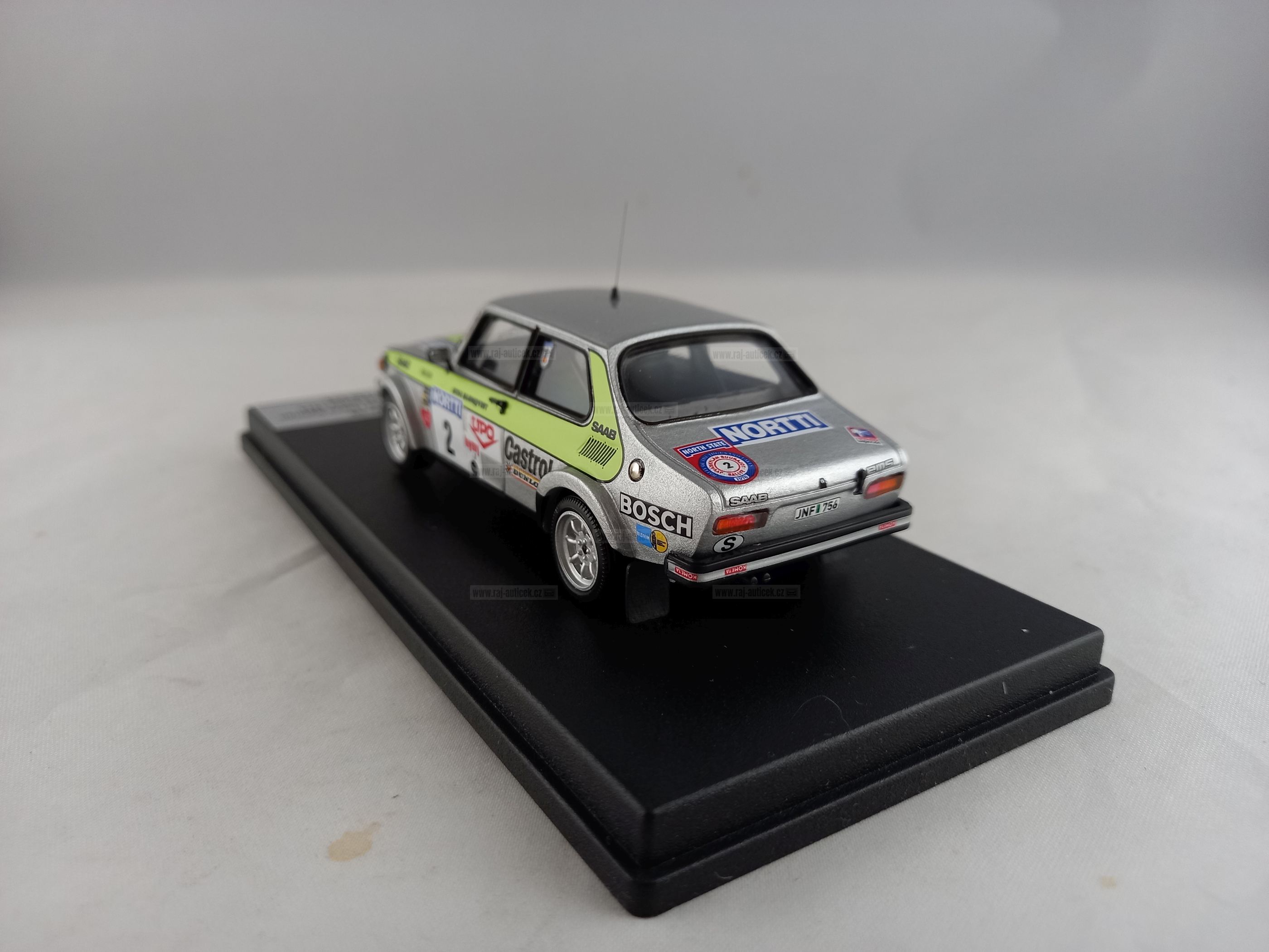 Saab 99 No.2, Blomqvist, 1000 Lakes rallye 1976 1:43 Trofeu