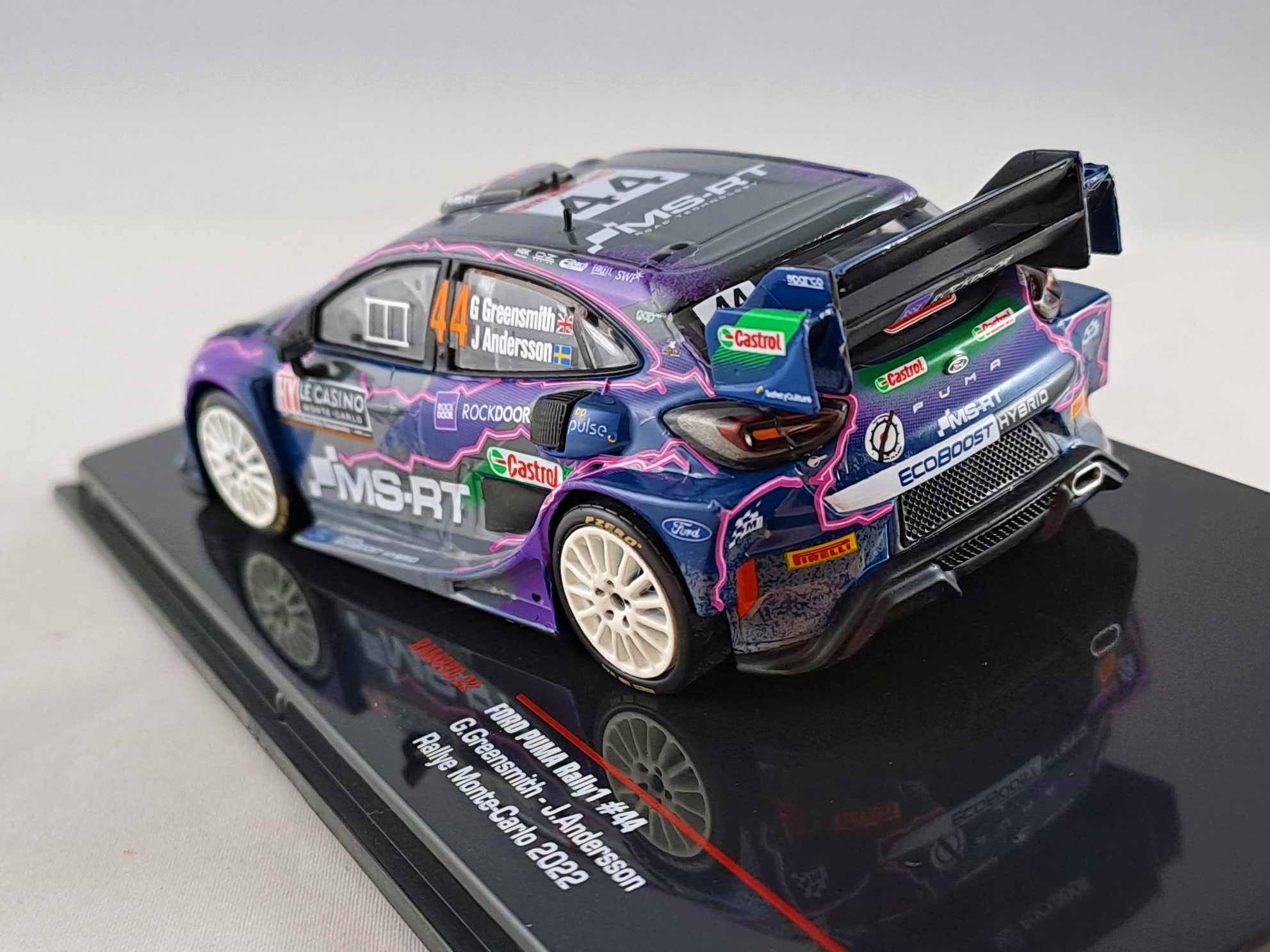 Ford Puma rallye1 no. 44, Greensmith, Rallye Monte Carlo 2022 1:43 IXO
