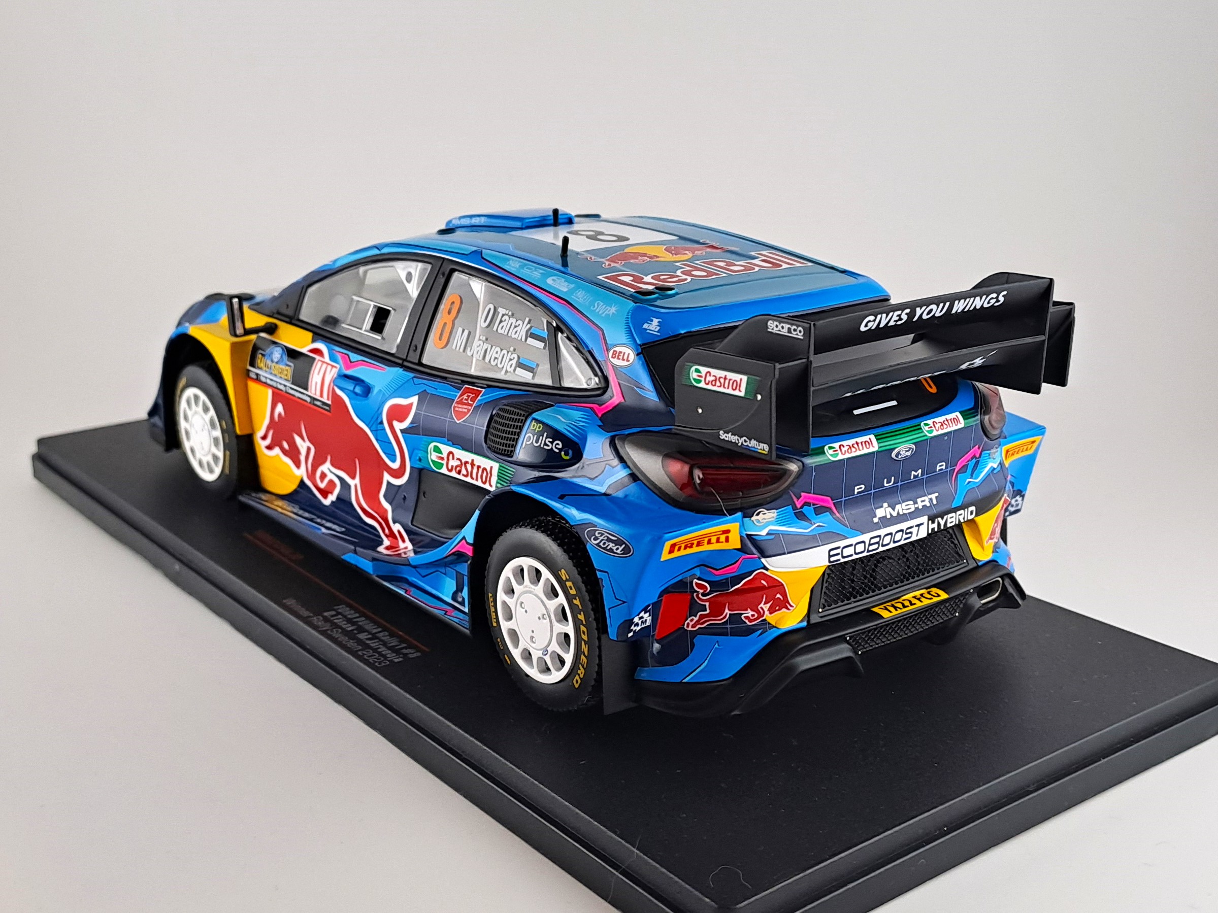 Ford Puma No.8 WRC1 Rallye Sweden O.Tanak/M.Jarveoja 2023 1:18 IXO