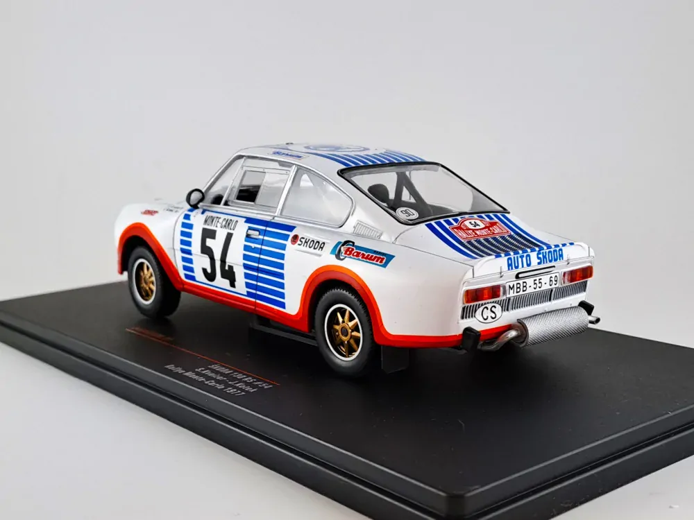 Škoda 130 RS, No.54, Kvaizar, rallye Monte Carlo 1977 1:24 IXO