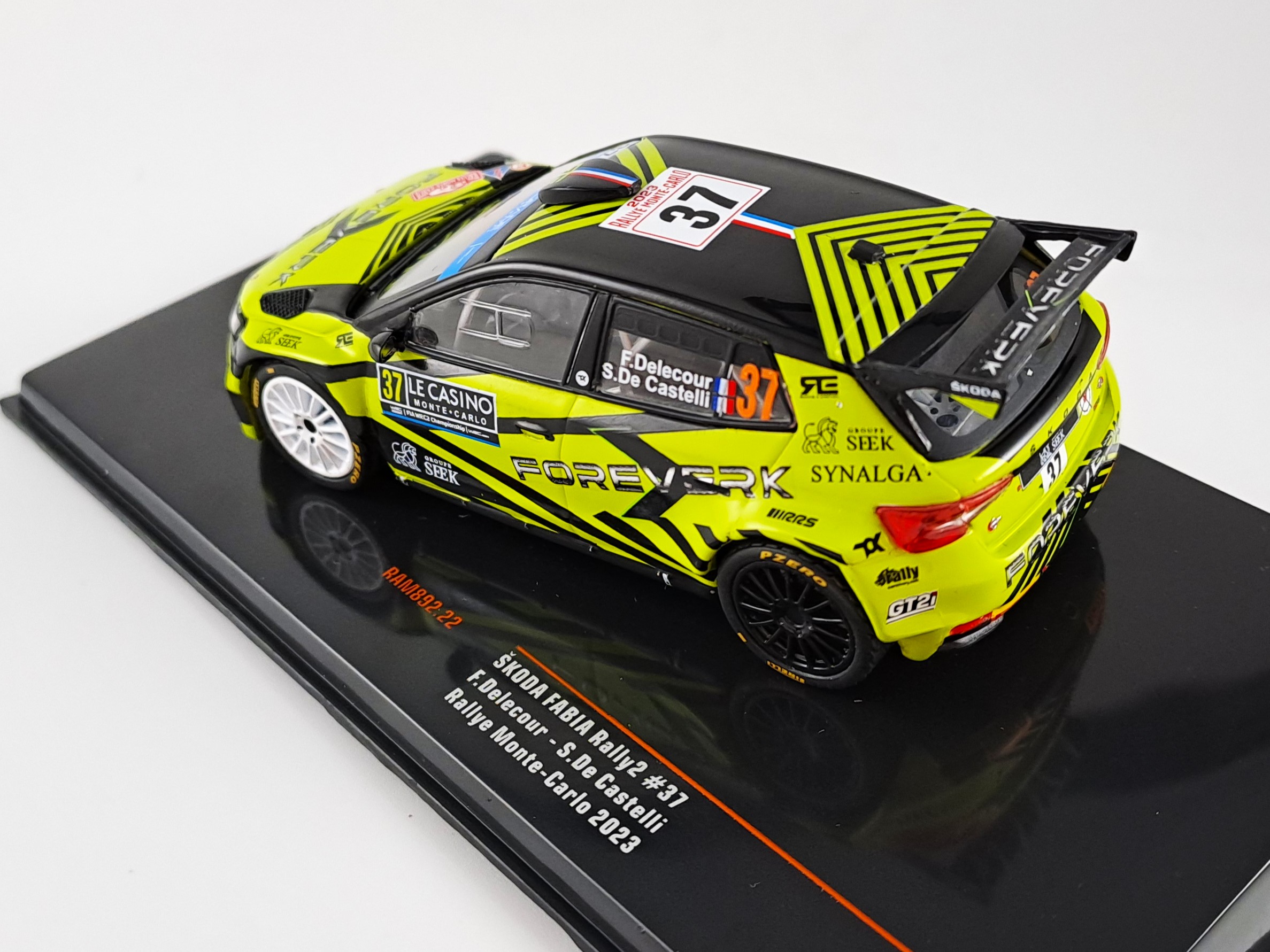 Škoda Fabia, No.37, WRC2, Rally Monte Carlo , F.Delecour/S.De Castelli, 2023 1:43 IXO