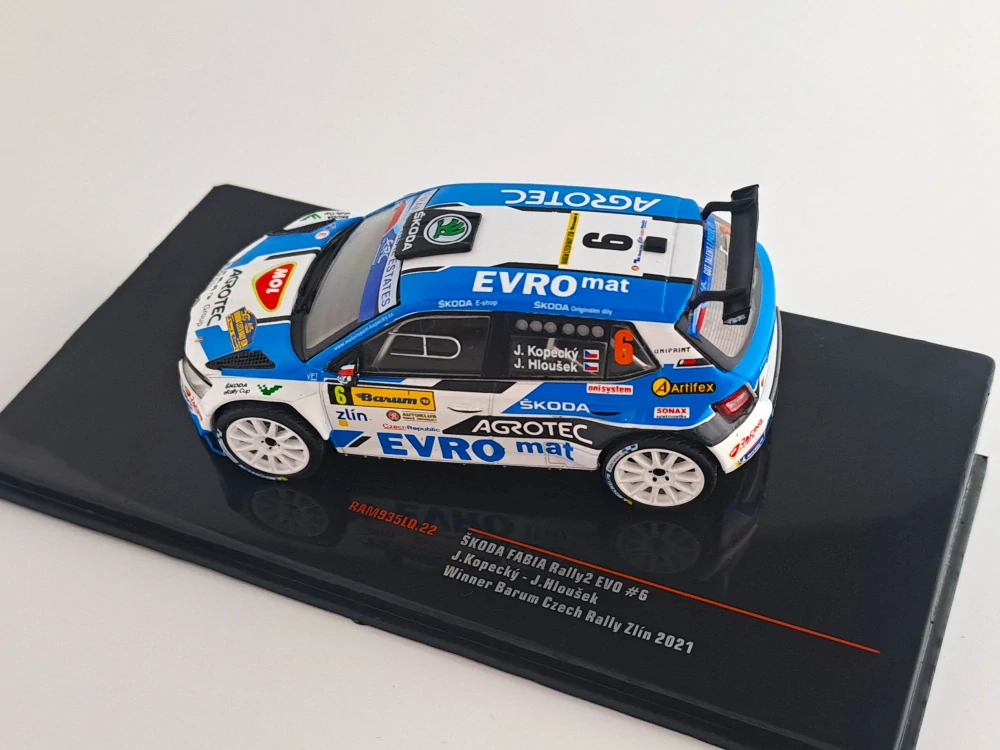 Škoda Fabia Rally2 Evo No.6, J.Kopecký, Barum Rally Zlin 2021 1:43 IXO