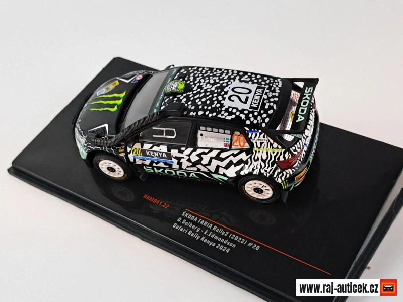 Škoda Fabia Rally2, No.20, O.Solberg, WRC, Safari Rallye Kenia, 2024 1:43 IXO