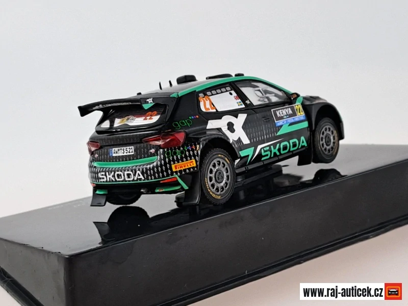 Škoda Fabia Rally2, No.22, G.Greensmith, WRC, Safari Rallye Kenia, 2024 1:43 IXO