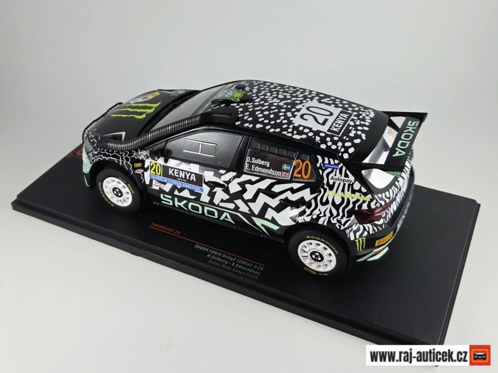 Škoda Fabia Rally2 no.20 Solberg, Safari Rallye Kenia 2024 1:18 IXO