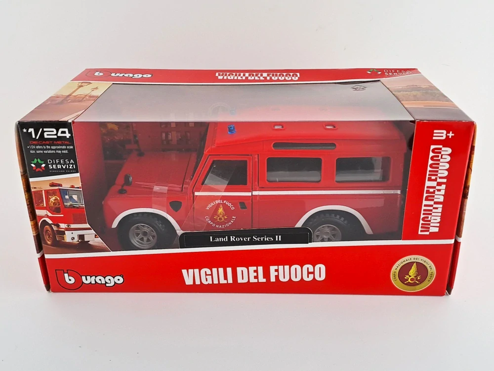 Land Rover Series II hasiči 1:24 Bburago