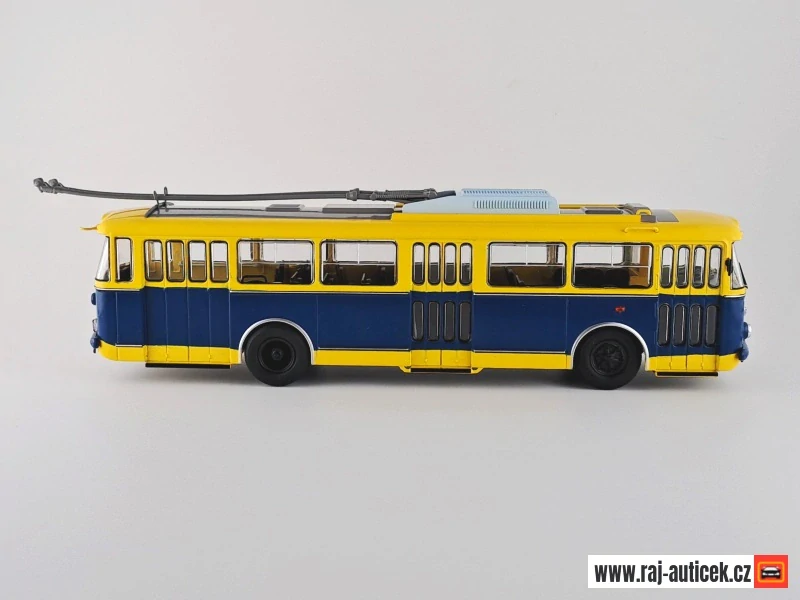 Škoda 9Tr trolejbus modrožlutý 1:43 Auto Historia