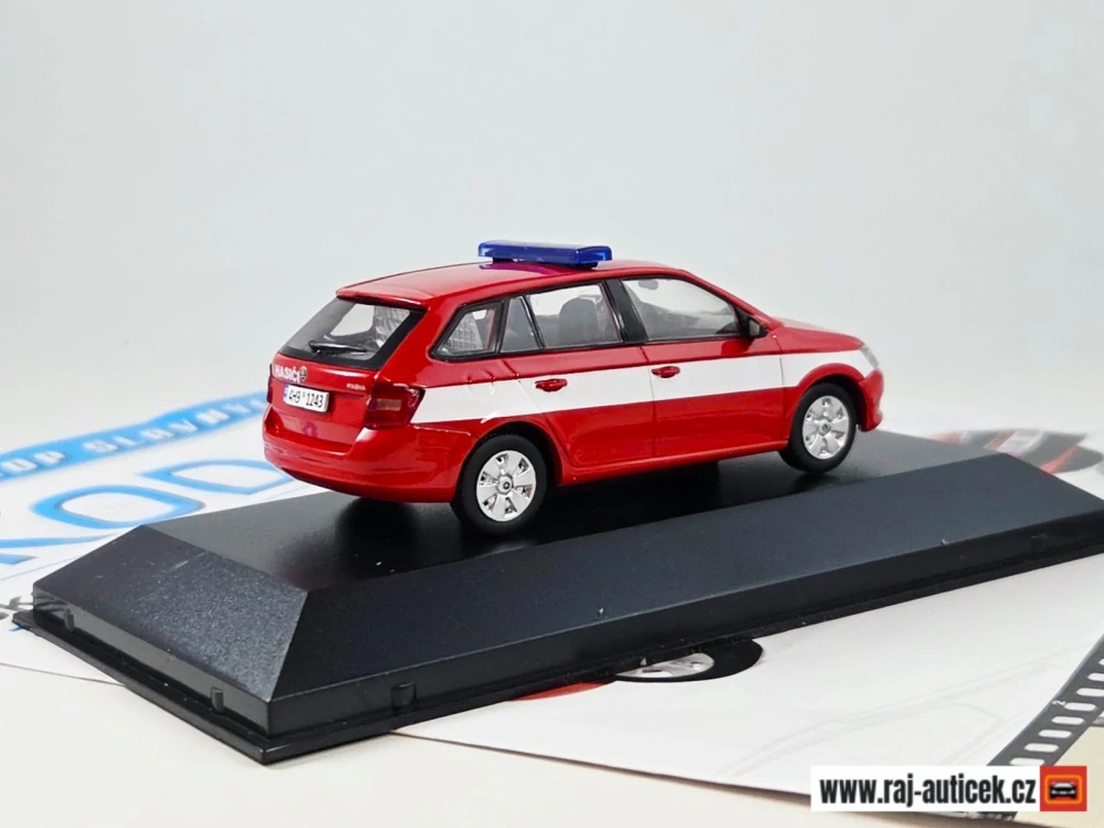 Škoda Fabia Combi III hasiči 1:43 DeAgostini Kaleidoskop slavných vozů časopis s modelem