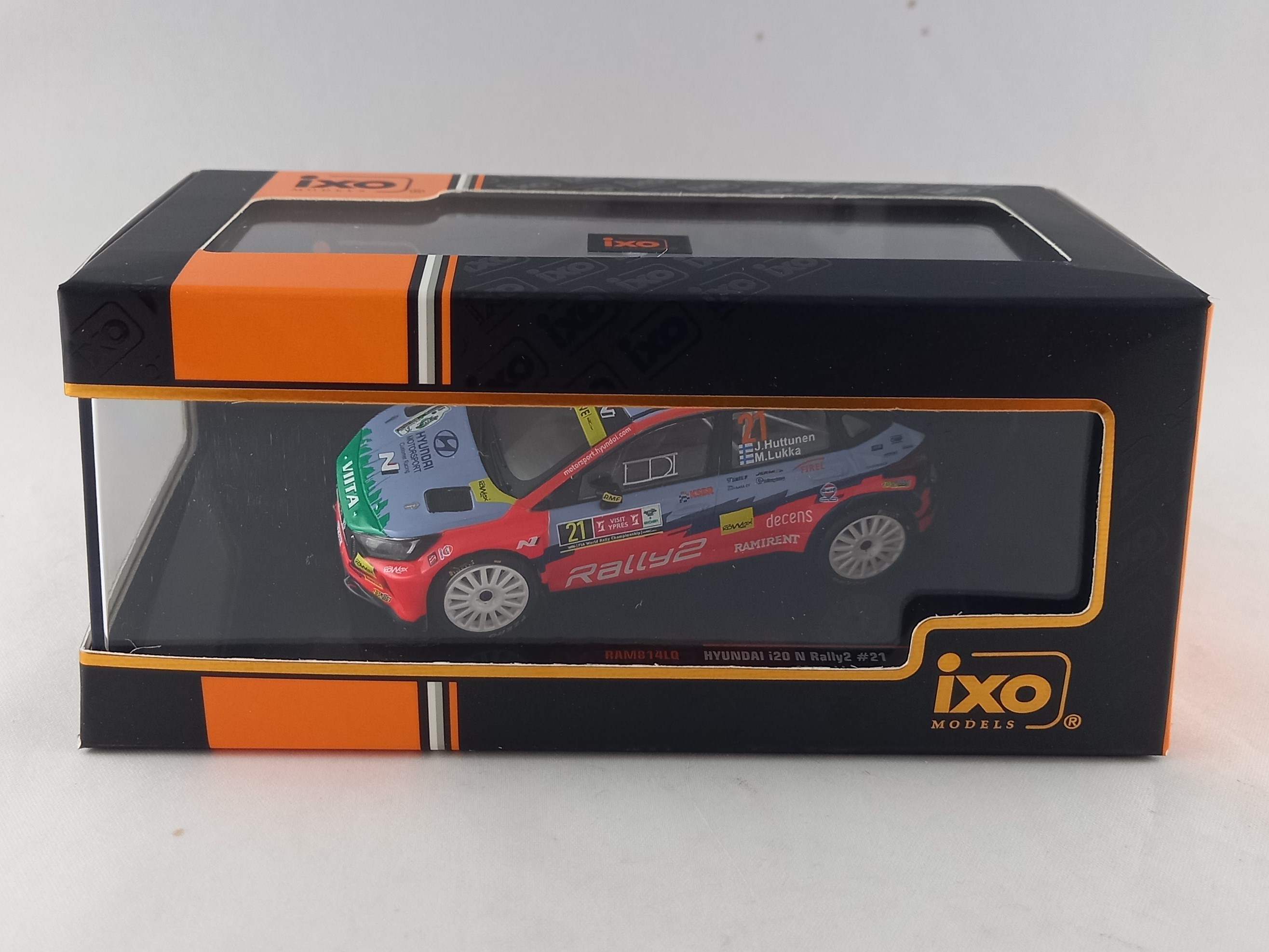 Hyundai i20N Rally2, no.21, Huttunen, rallye Ypres 2021 1:43 IXO