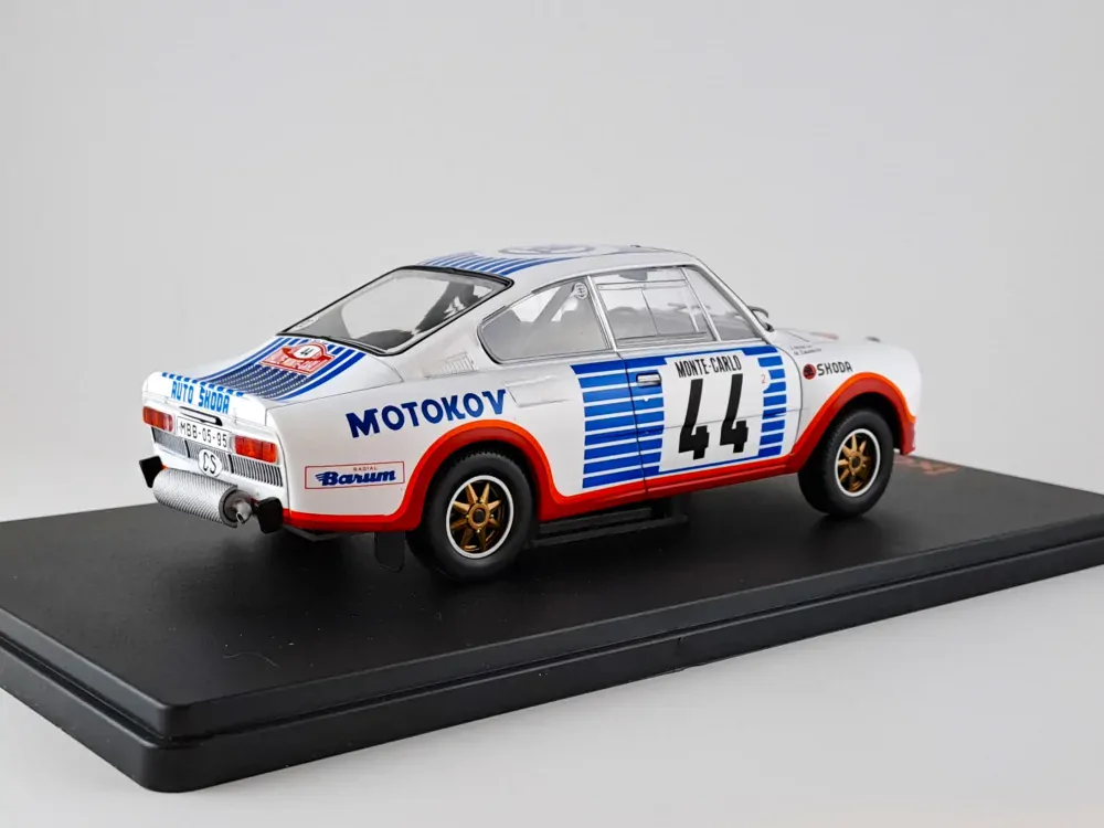 Škoda 130 RS, No.44, Zapadlo, rallye Monte Carlo 1977 1:24 IXO