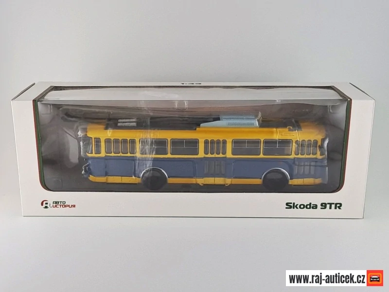 Škoda 9Tr trolejbus modrožlutý 1:43 Auto Historia
