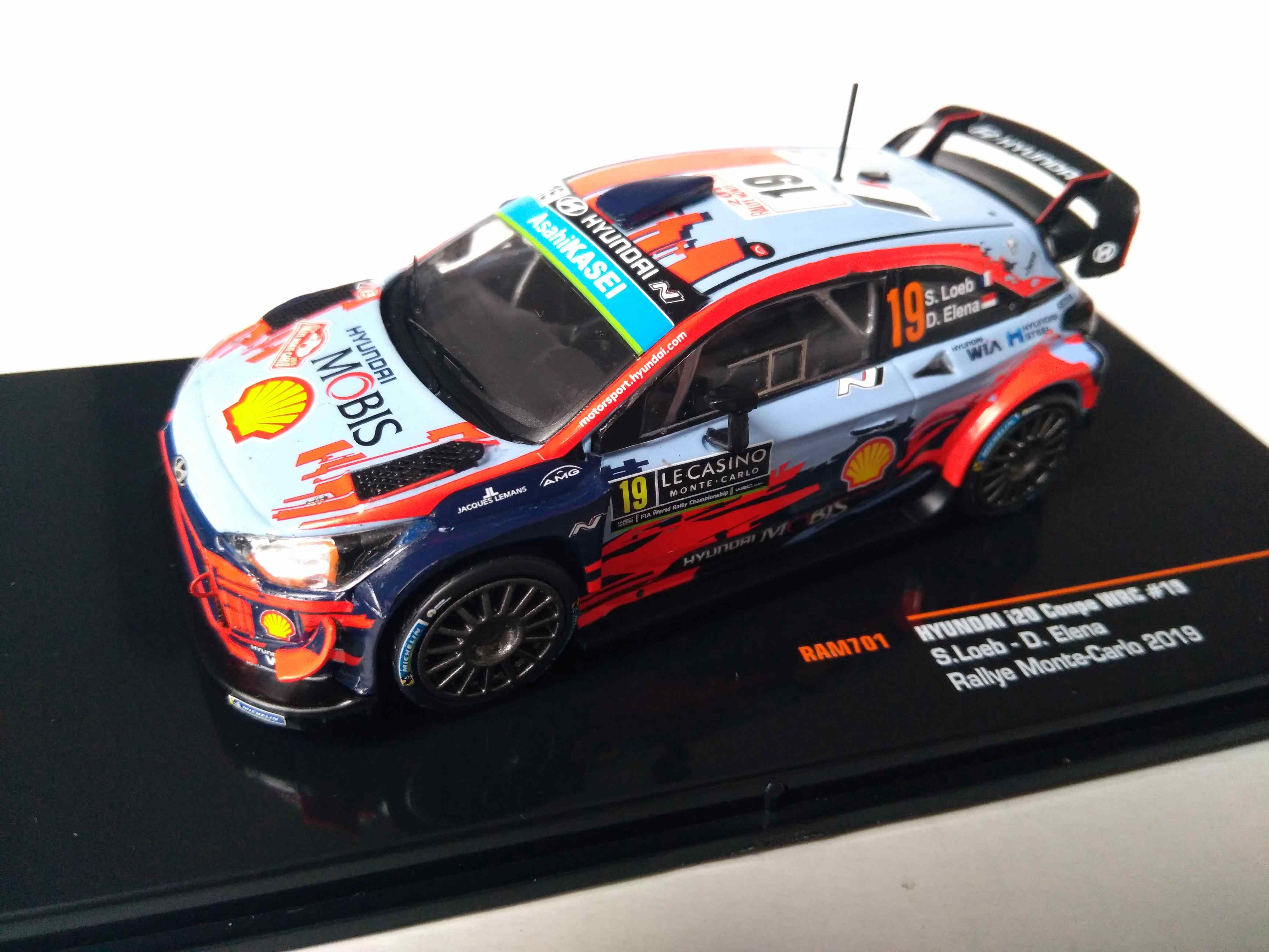 Hyundai i20 WRC, No.19, Loeb, rallye Monte Carlo 2019 1:43 IXO