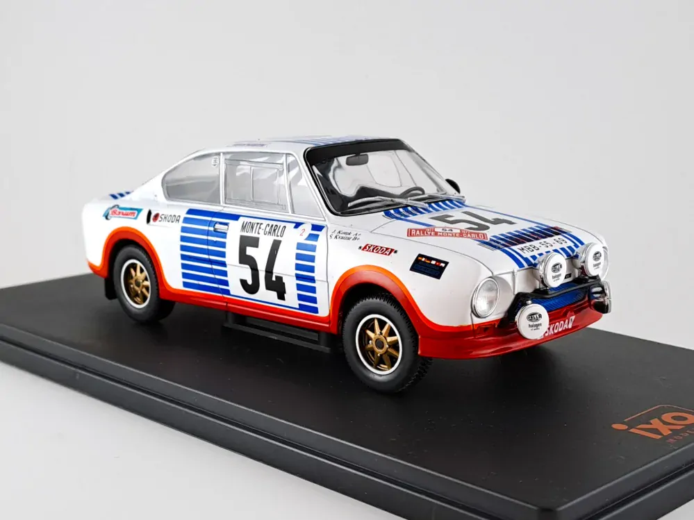 Škoda 130 RS, No.54, Kvaizar, rallye Monte Carlo 1977 1:24 IXO